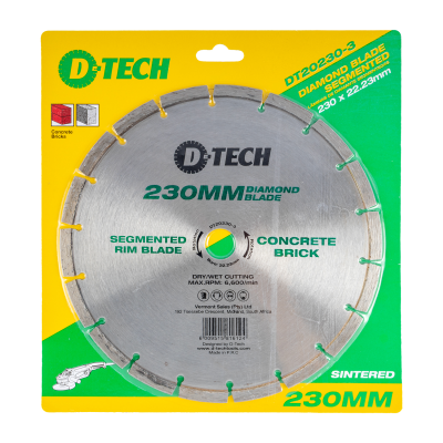 (image for) Diamond Blade Segmented Std. 230x22,23mm Concrete/cement/clay Brick