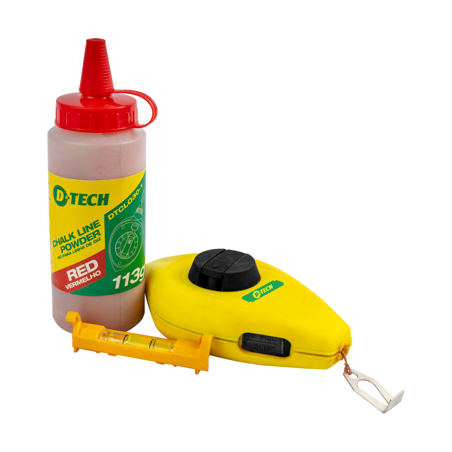 (image for) Chalk Line 3pc Set 30m Reel/line Level Incl Powder