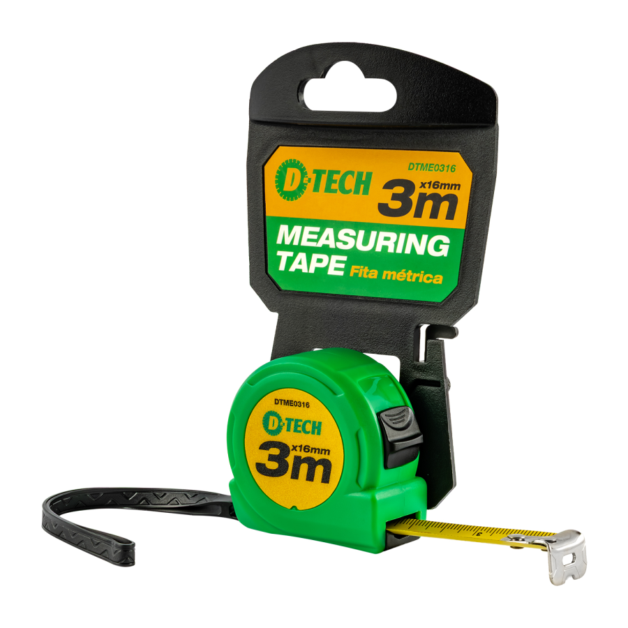 (image for) D-Tech Measuring Tape 3m x 16mm with Belt Clip