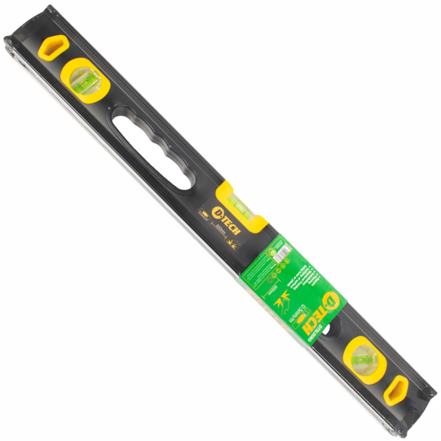(image for) Spirit Level Beam 600mm X 1.6mm 3 X Vial 0.5mm Accur. Alum.