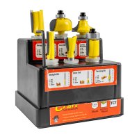 (image for) Router Bit Set 6pc Plastic Box 1/4 Shank