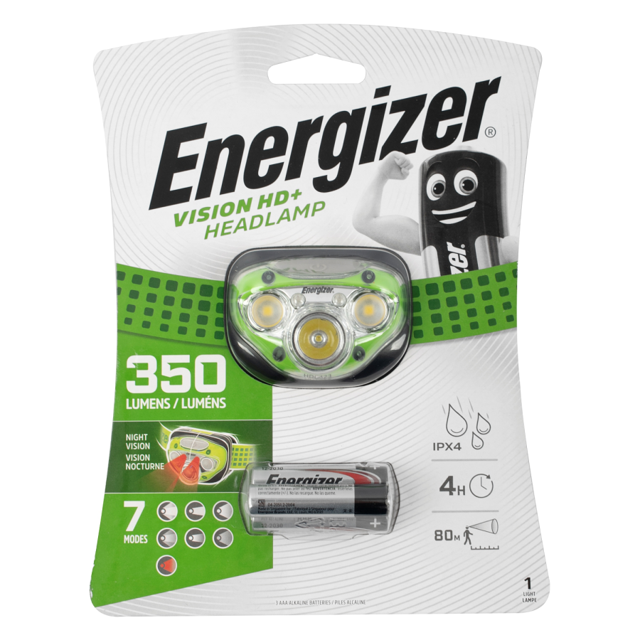 (image for) Headlight 350lumens Vision Hd Plus Green Energizer