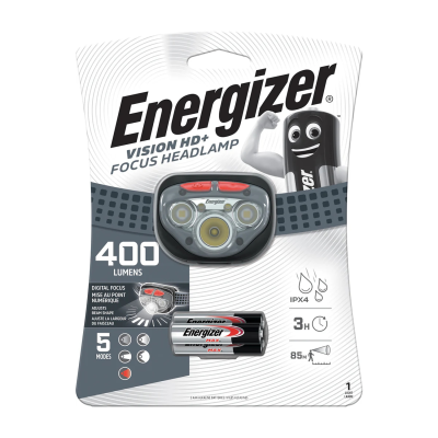(image for) Headlight 400lumens Vision Hd Plus Focus Gray Energizer