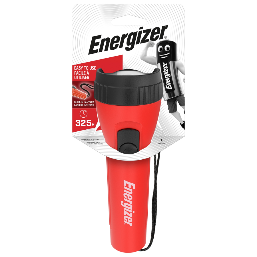 (image for) Torch Red Medium 2d 25 Lumens Energizer Flashlight