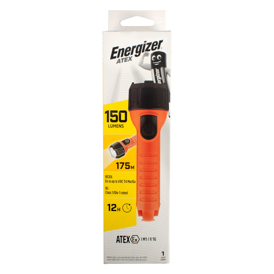 (image for) Atex 2aa Flashlight 150lumens Intrinsically Safe Energizer Torch