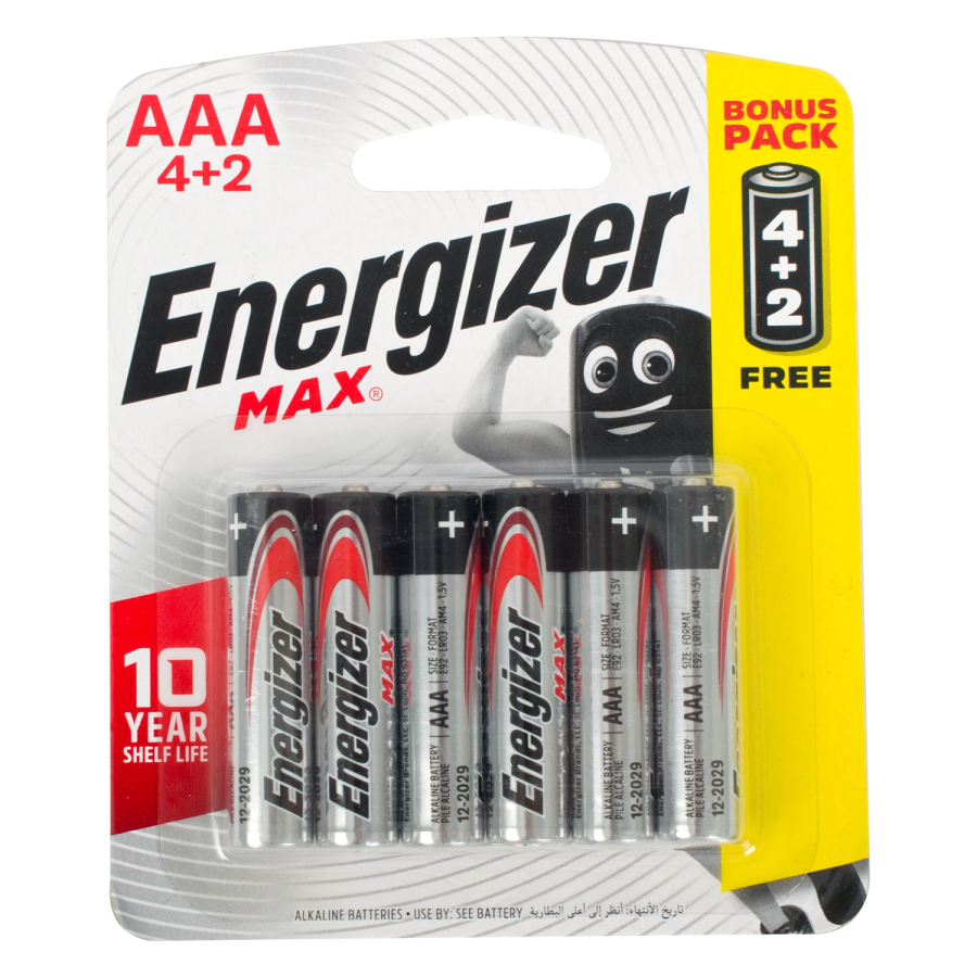 (image for) Max Aaa Battery-6pack 4+2 Free Energizer