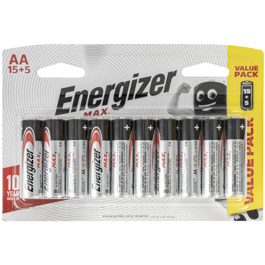 (image for) Max Aa Battery-15+5 Free Pack (moq10) Energizer