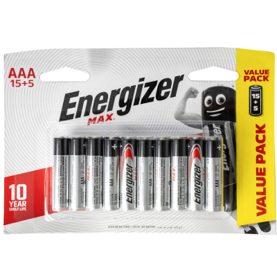 (image for) Max Aaa Battery-15+5 Free Pack (moq12) Energizer