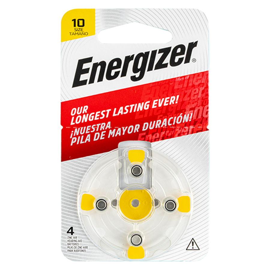 (image for) Hearing Aid Battery 10 Yellow-4pack Zinc Air Energizer