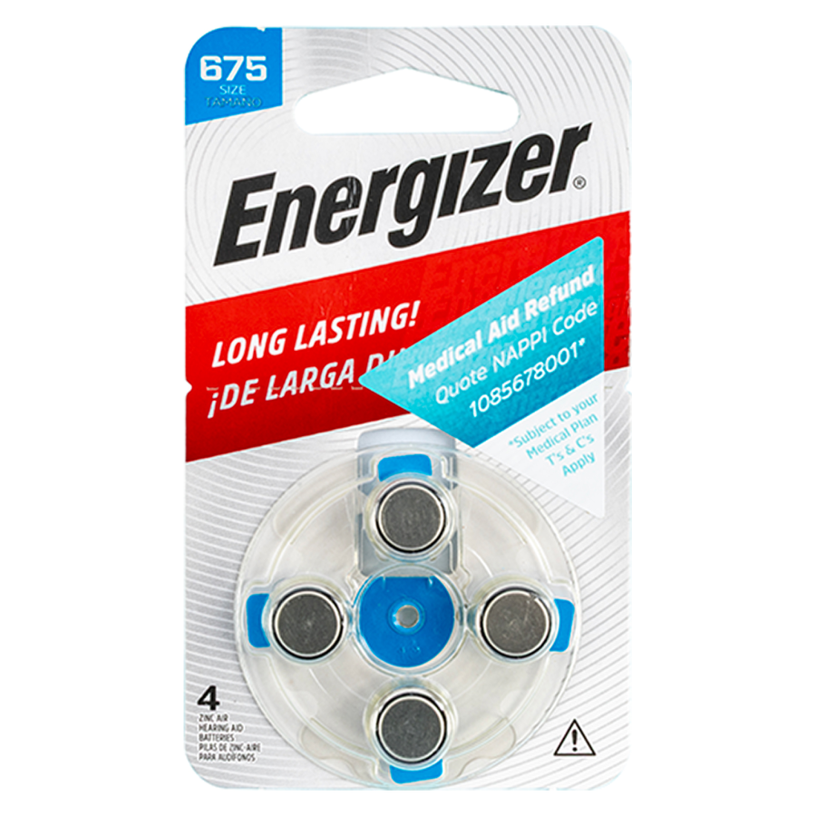 (image for) Hearing Aid Battery 675 Blue-4pack Zinc Air Energizer