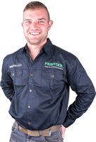 Festool Mens Long Sleeved Shirt Navy Blue 2xl (image for) Festool Mens Long Sleeved Shirt Navy Blue 2xl