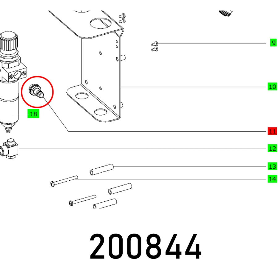 (image for) Coupling Pice Ks-3-8 Et-bg