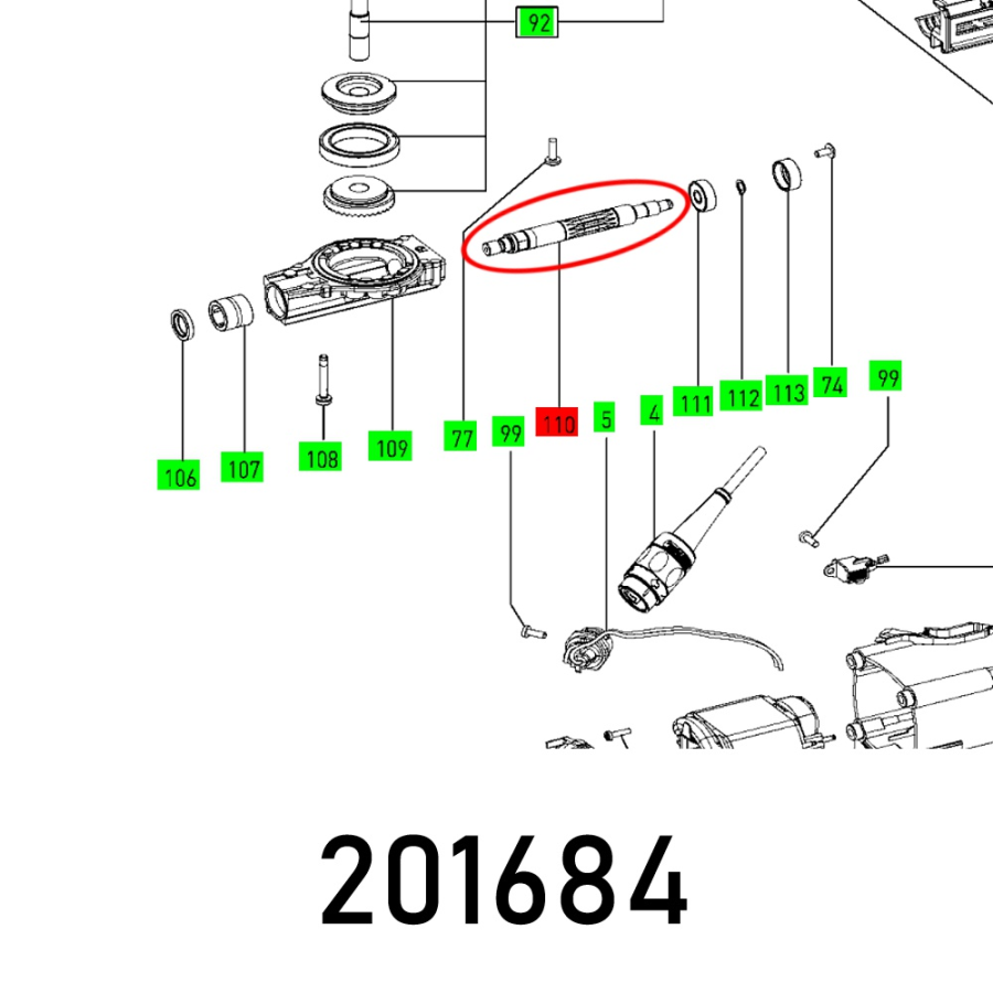 (image for) Cutter Spindle Df 700