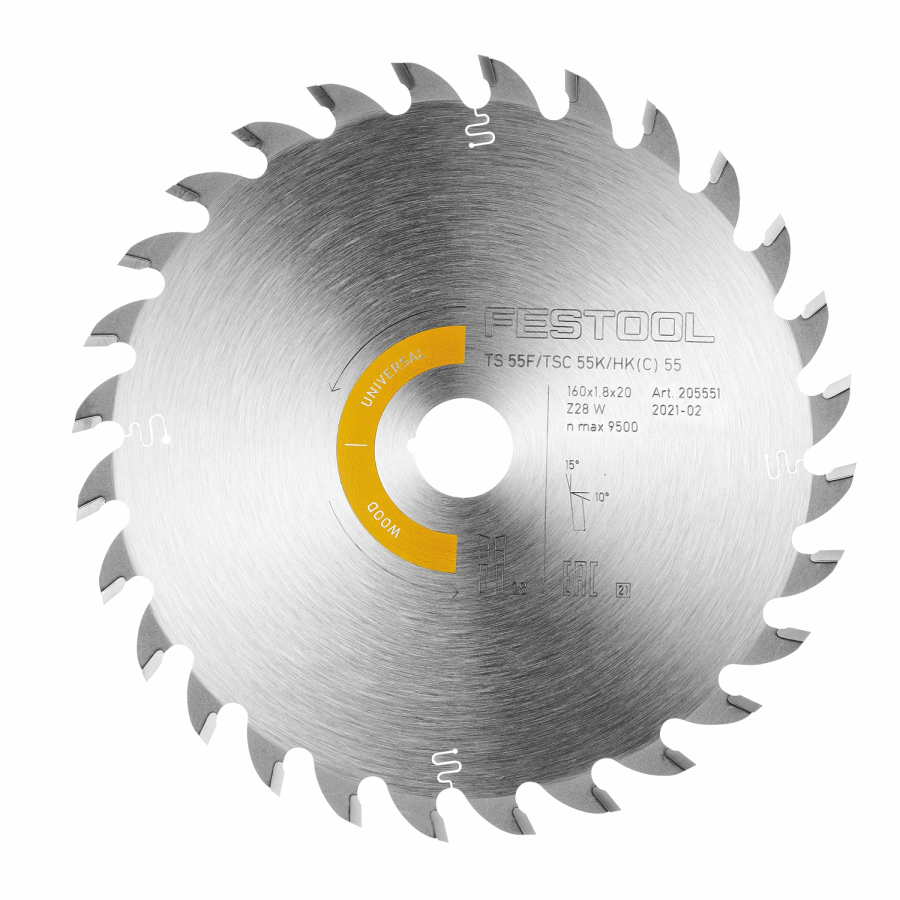 (image for) Festool Hw 160x1,8x20 W28 Wood Universal Circular Saw Blade 160mm 28t