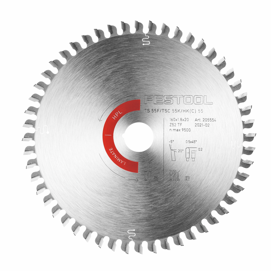 (image for) Festool Hw 160x1,8x20 Tf52 Laminate/hpl Circular Saw Blade 160mm 52t