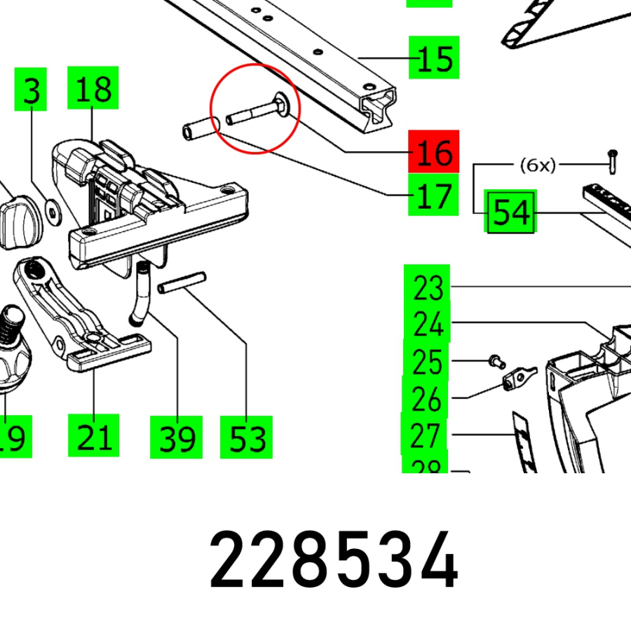 (image for) Cup Square Bolt Din 603-m6x40-4.6