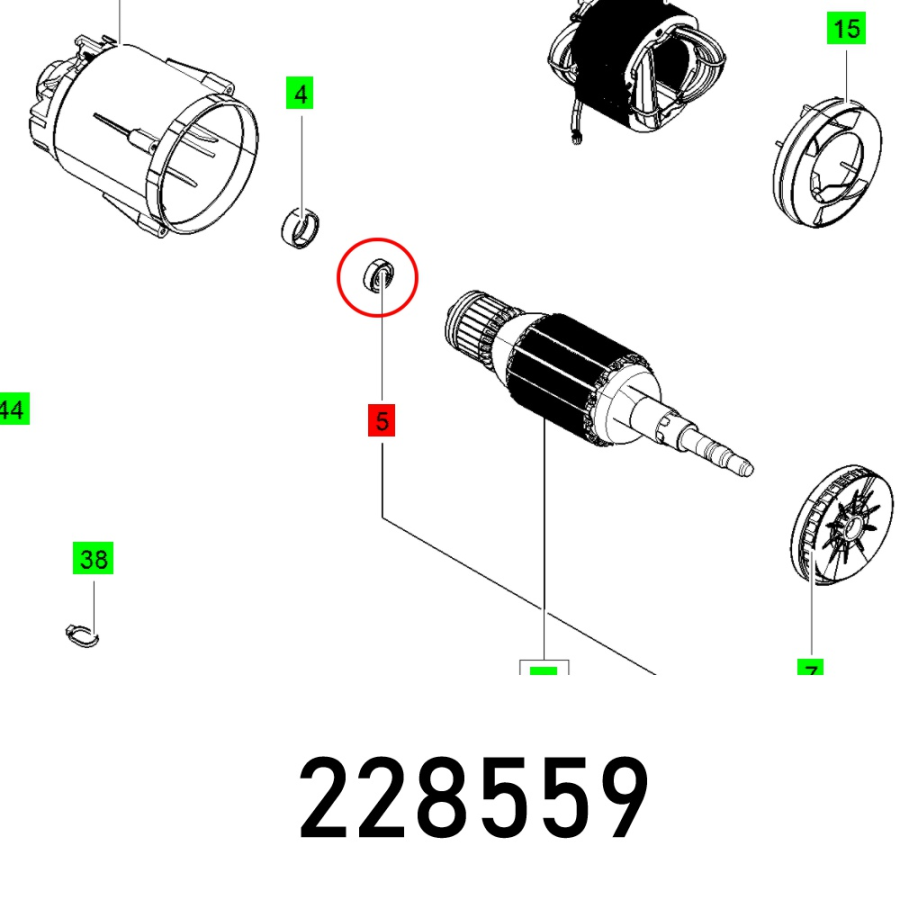 (image for) Ball Bearing 608 2z C3 Din 625