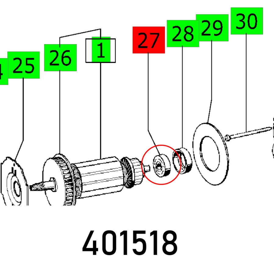 (image for) Roller Bearing 607 Z Din 625