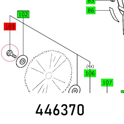 (image for) Screw Cs 70 Eb M 8 X 15 Left