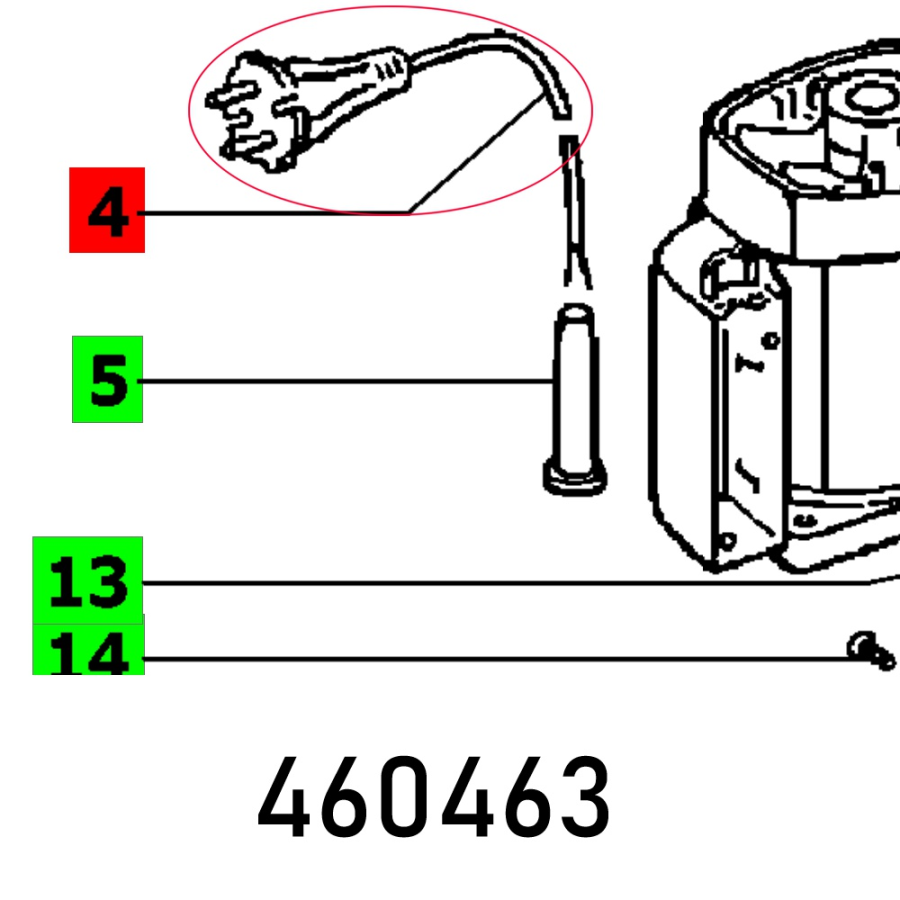 (image for) Cable With Plug Bs 75 E Din-h07rn-f