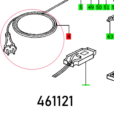 (image for) Cable With Plug Ehl 65 Din-h05rn-f