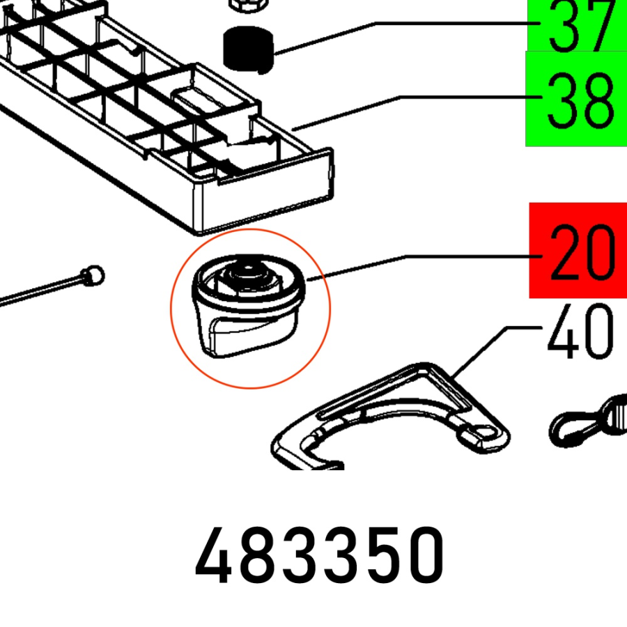 (image for) Rotary Knob Basis 2 D34 M6-11t