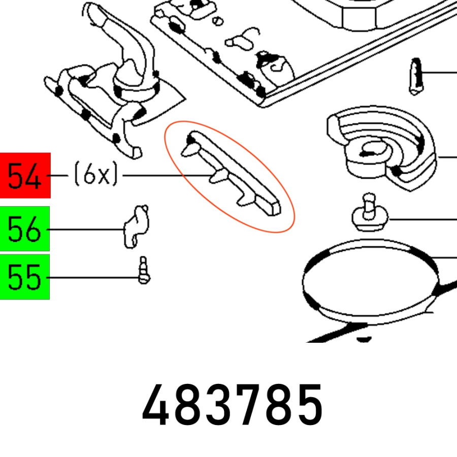 (image for) Rubber Clamp In Kunststoffaufl.6st.