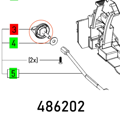 (image for) Rotary Knob D34 M6x27,5 Blau