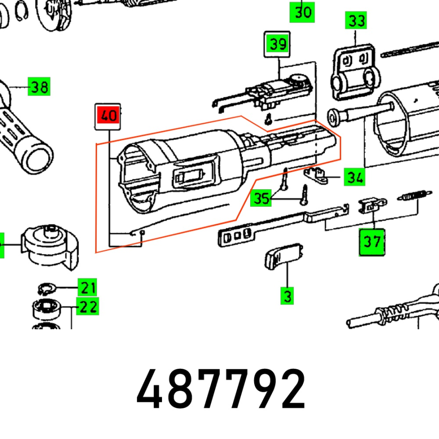 (image for) Motor Housing Ras 115.04 E