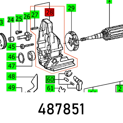 (image for) Gear Housing Ps 2 E Vollst.