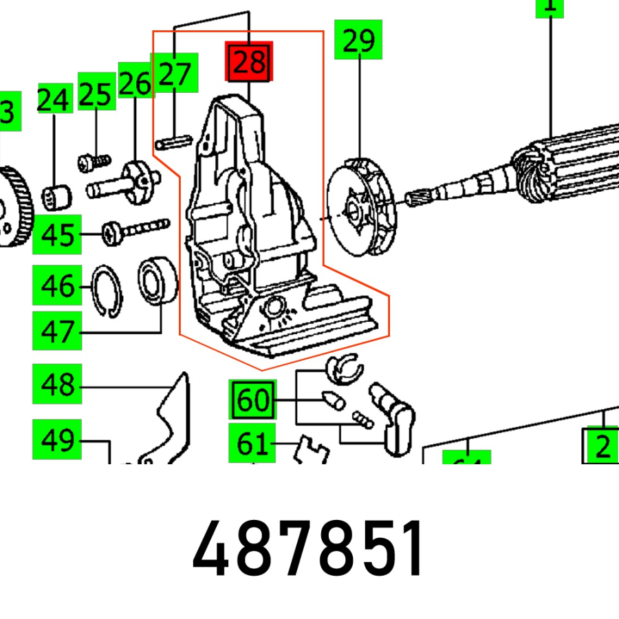 (image for) Gear Housing Ps 2 E Vollst.