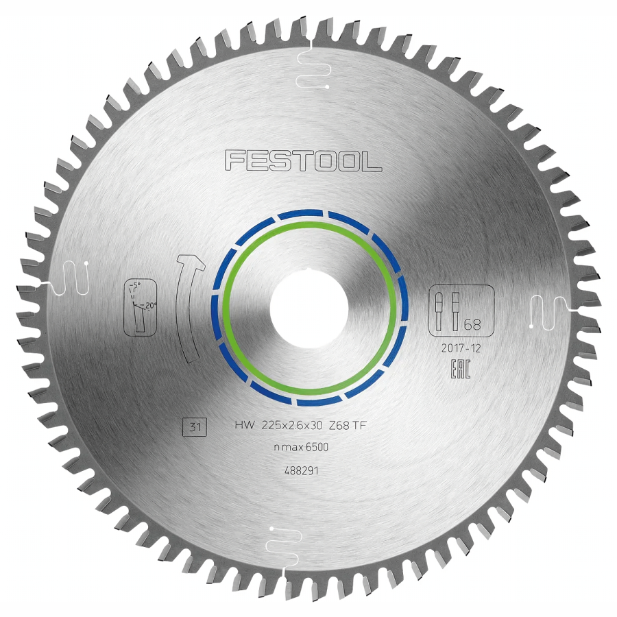 (image for) Festool Aluminium and Plastics Saw Blade HW 225x2.6x30 TF68 for CS 70