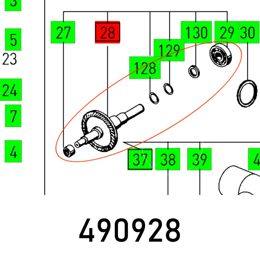 (image for) Gear Shaft Et-teil Bs 105 E