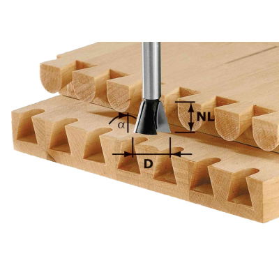 (image for) Cutter - Dovetail Hs S8 D13,8-13,5-15