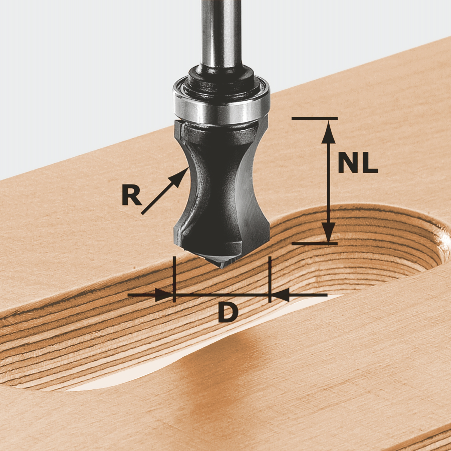 (image for) Festool HW S8 R16/NL32 Hand Rail Cutter for Recessed Grip Openings