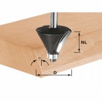 Festool HW S12 D44/30/30° Carbide Chamfer Cutter 44mm (image for) Festool HW S12 D44/30/30° Carbide Chamfer Cutter 44mm