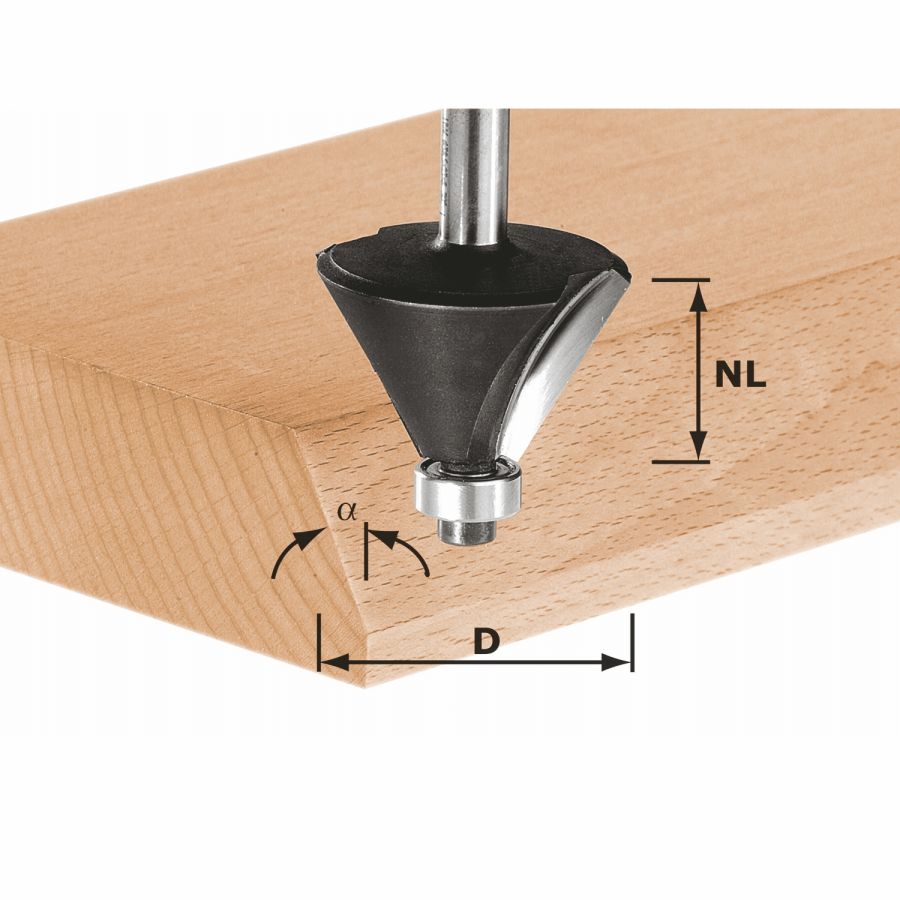 (image for) Festool HW S12 D44/30/30° Carbide Chamfer Cutter 44mm