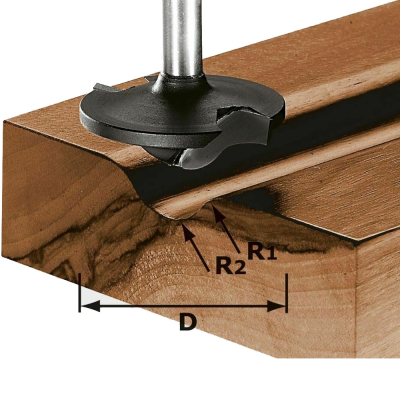 (image for) Festool HW S8 D42/13/R6+12 Carbide Profile Cutter 42mm