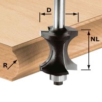 (image for) Festool HW S8 D30/28 Half-Round Router Cutter with Ball Bearing Guide