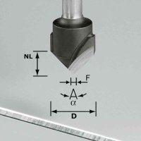 Festool HW S8 D18-90° (ALU) V-Groove Cutter 18mm 90° (image for) Festool HW S8 D18-90° (ALU) V-Groove Cutter 18mm 90°