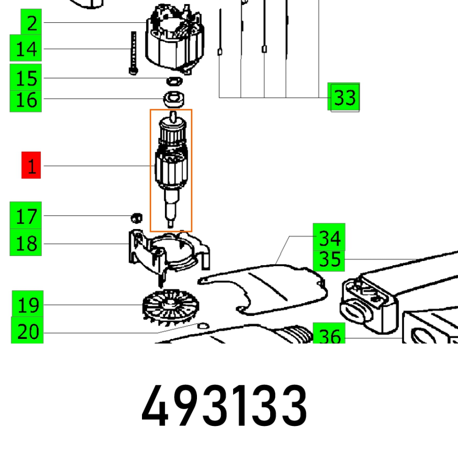 (image for) Armature 230v Rs 100 230v Et-bg