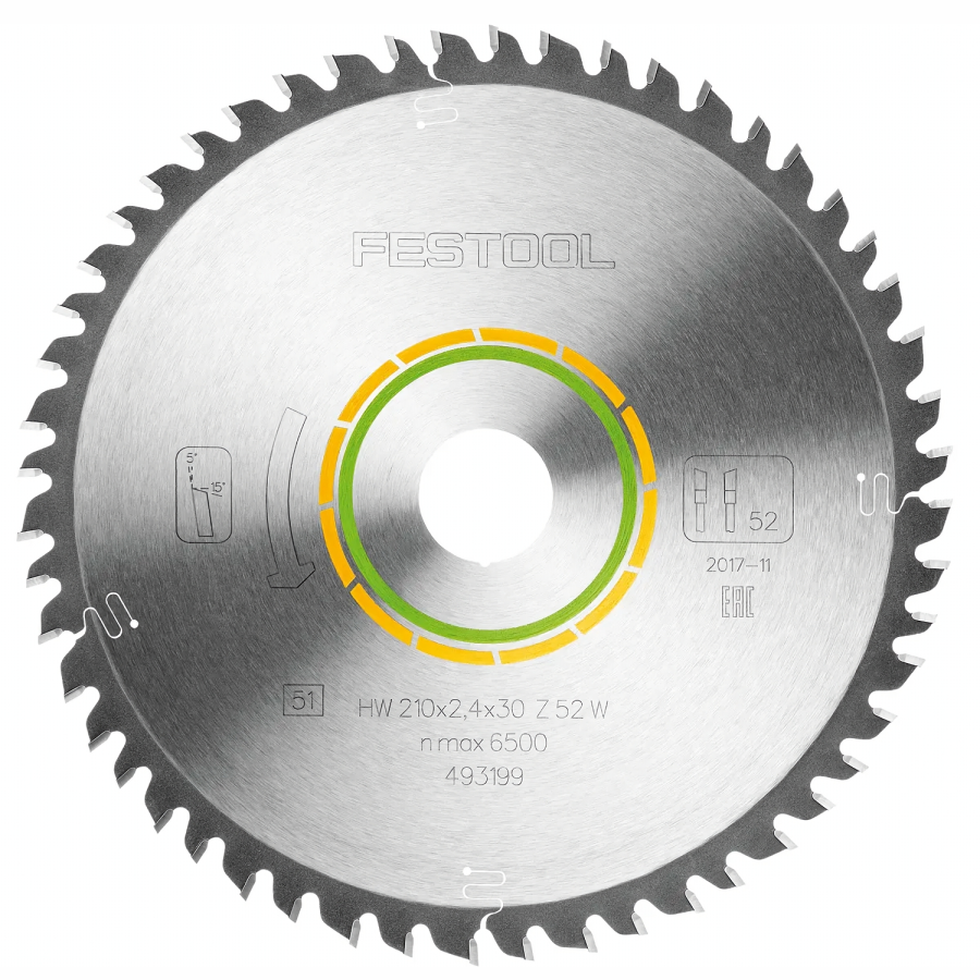 (image for) Festool Wood Fine Cut Saw Blade HW 210x2.4x30 W52 for TS 75