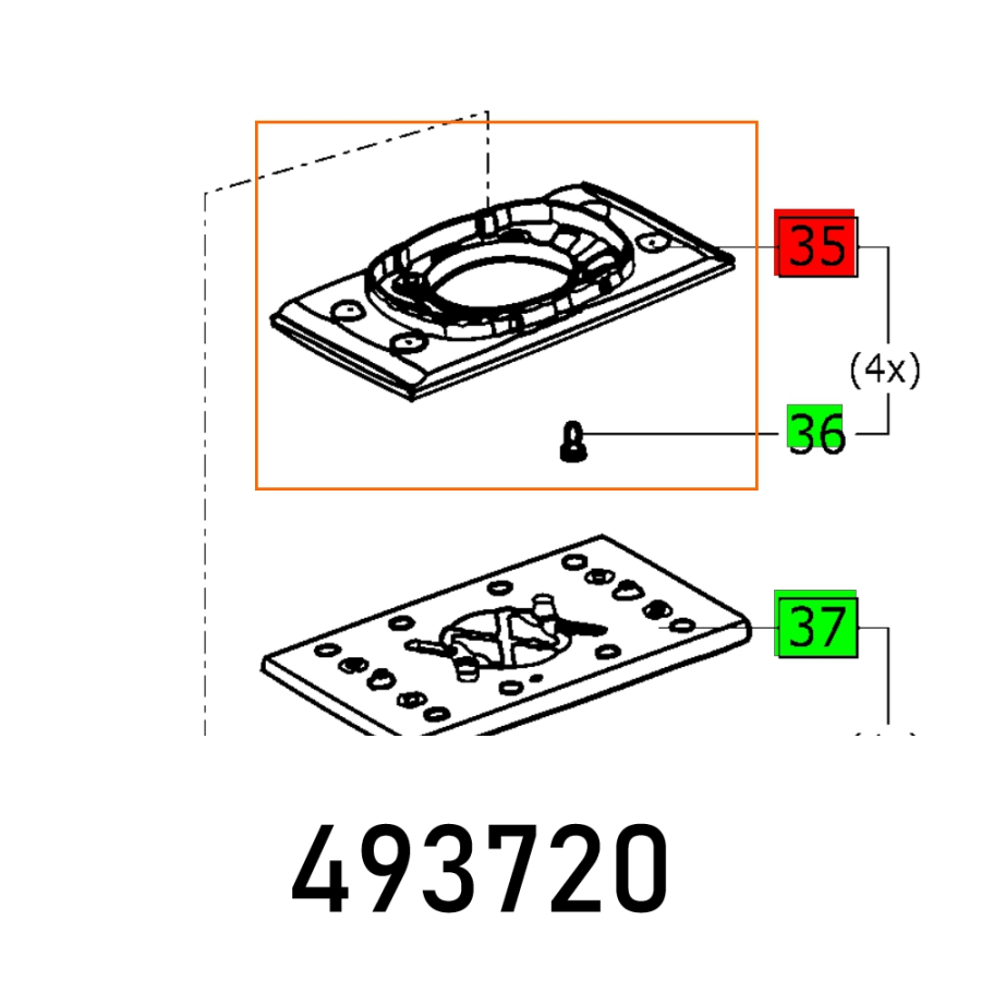 (image for) Base Plate Rts 400 Et-baugruppe