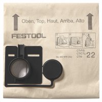 Festool FIS-CT 22/20 Filter Bags for CT 22 Dust Extractor 20 Piece (image for) Festool FIS-CT 22/20 Filter Bags for CT 22 Dust Extractor 20 Piece
