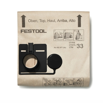 (image for) Festool FIS-CT 33/20 Filter Bags for CT 33 Dust Extractor 20 Piece