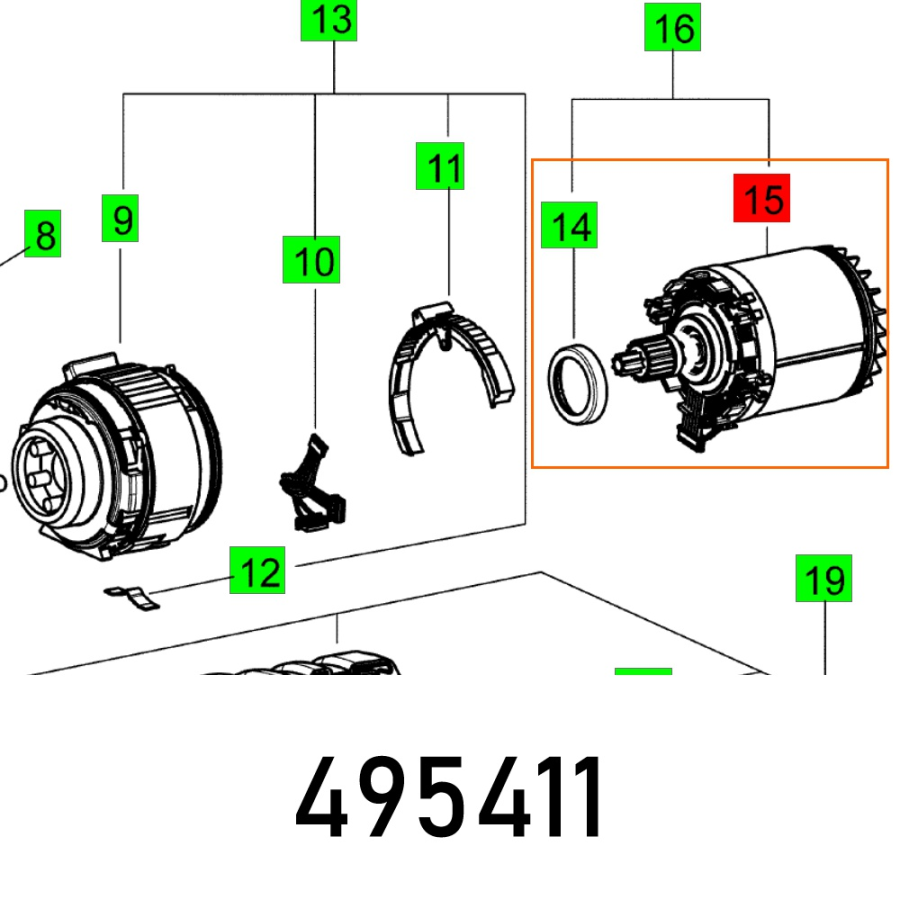 (image for) Motor Pdc-drc 18 Et-bg
