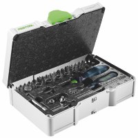 Festool SYS3 S 76-1/4'-CE RA Ratchet and Socket Set 37 Piece (image for) Festool SYS3 S 76-1/4'-CE RA Ratchet and Socket Set 37 Piece