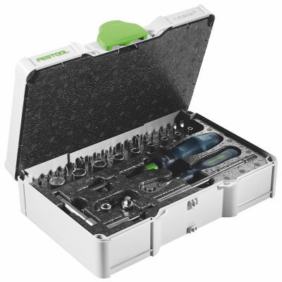 (image for) Festool SYS3 S 76-1/4'-CE RA Ratchet and Socket Set 37 Piece