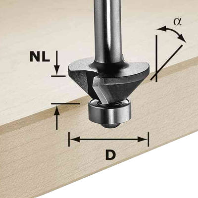 (image for) Chamfer Cutter S8 Hw 30° D25-kl Ofk