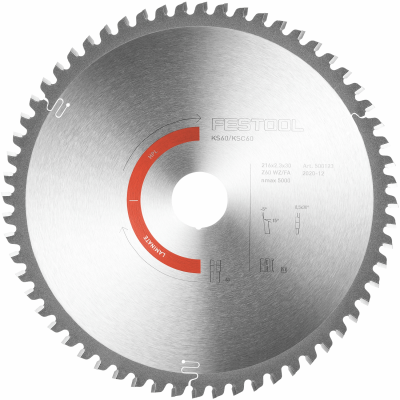 (image for) Festool Laminate/HPL Saw Blade HW 216x2.3x30 WZ/FA60 for KS 60 & KSC 60